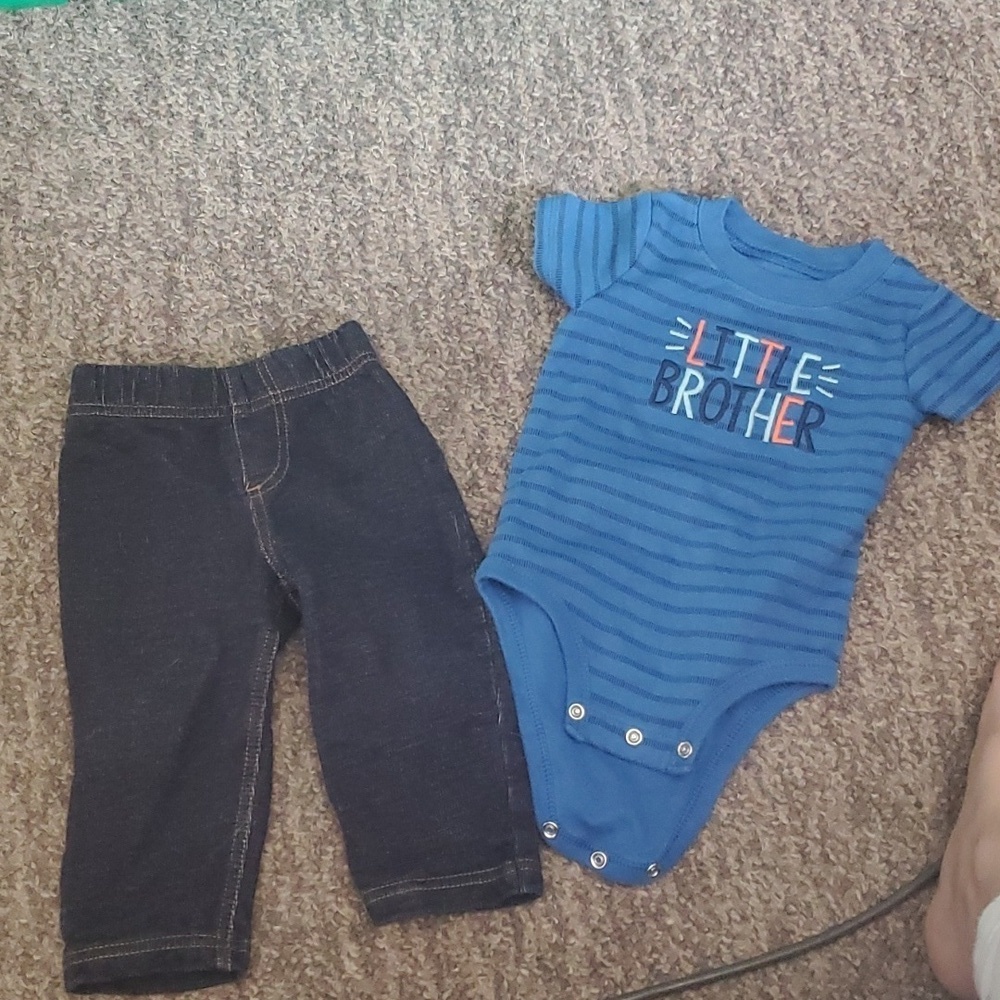Child of mine onesie and pants size 6/9 months